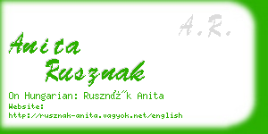 anita rusznak business card